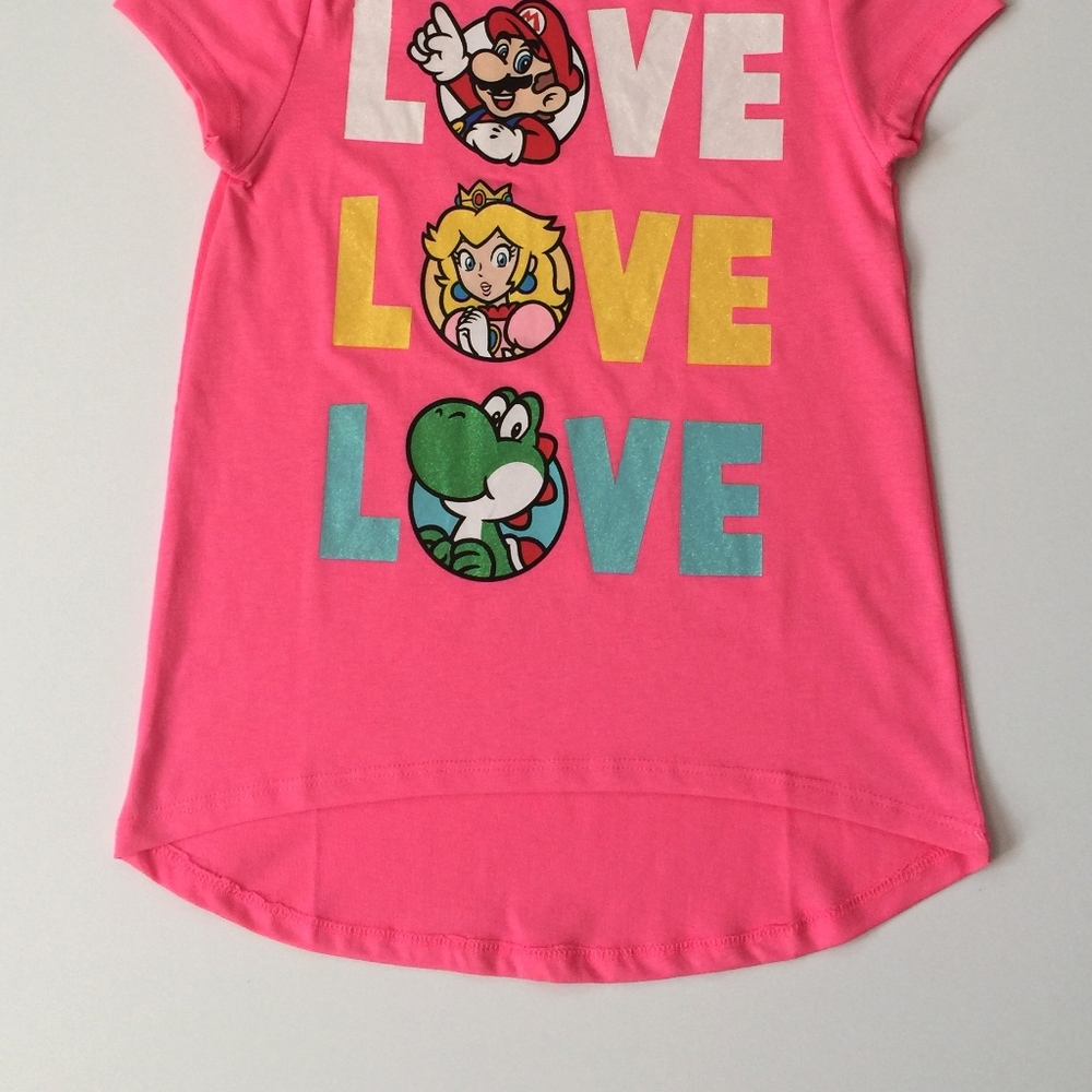 Girl's Crew Neck T-Shirt, Girl's Graphic T-Shirt - Picture 2 of 2